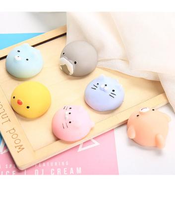 China Custom Mochi Soft Squeeze Decompression Soft Toys Mini Squeeze Animal Squishy Squishy Toys for sale