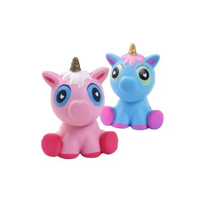 China Custom Toys Unicorn Slow Rebound Squeeze Head Chain Unicorn Toy Set for sale