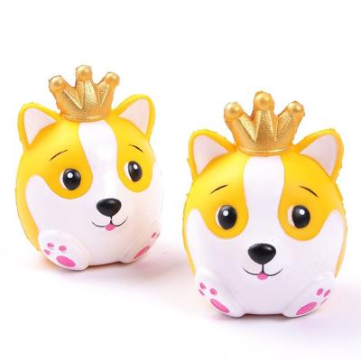 China Custom Soft Slow Rebound Squeeze Squeeze Release Crown Puppy Puppy Adult Toy for sale