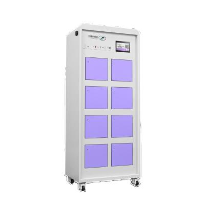 China UL Standard Certificate Smart Battery Lithium Ion Battery Charging Switching Cabinet With 7 Inch HD Outdoor Rainproof Display Screen for sale