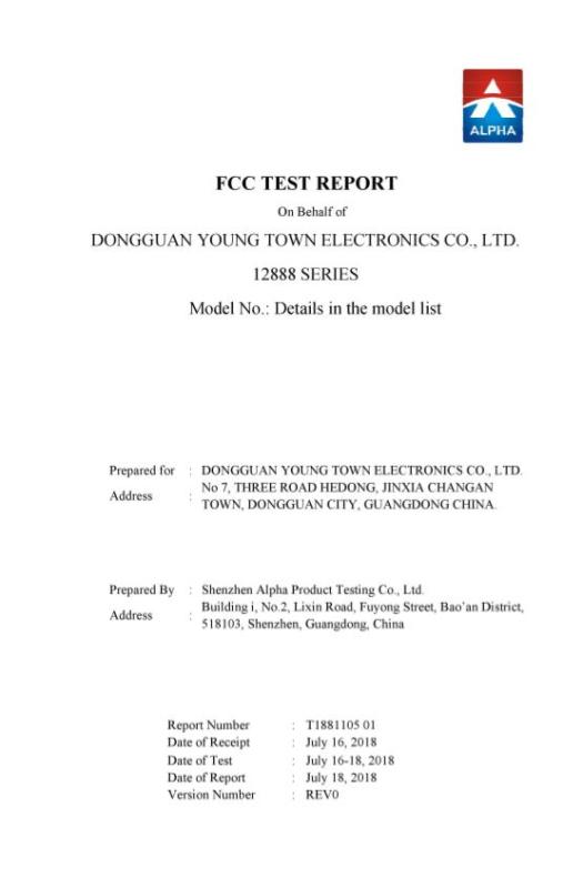 FCC - YOUNG TOWN ENTERPRISES CO., LTD.