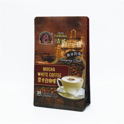 China Moisture Proof Stand Up Pouches Large Mylar Flat Bottom Resealable Coffee Packaging Bags for sale