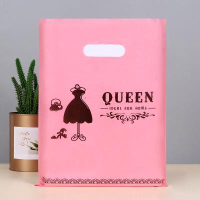 China Large Recyclable Shopping Bag Plastic Shopping Bag Purple Plastic Mailing Bags With Handle for sale