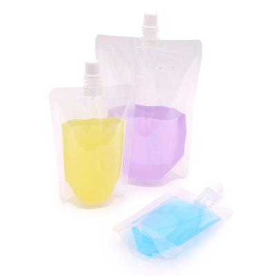 China Customized Design Mylar Holographic Bag Aseptic Transparent Liquid Pouch With Spout for sale