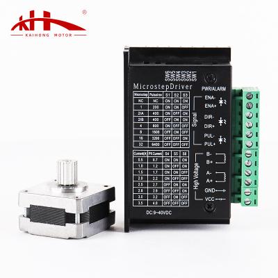 China Kaihong 2 Phase 1.8 Degree NEMA 14 35x35x21mm Hybrid Stepper Motor With Driver Kit Applied For Cosmetology Equipment KH35HS21 for sale