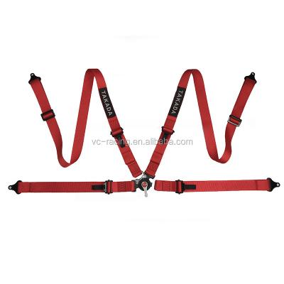 China Durable Durable 2 Inch 4 Point Webbing Tie Down New Red Camlock Safety Posture Belt for sale