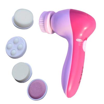 China Face 5 in 1 Electric Facial Cleanser Face Brusher Hand Foot Skin Exfoliation Massager Scrubber Machine Set for sale