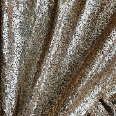 China ZP1023 water soluble kinari khaki color sequins mesh fabric evening dress table cloth stretch knitted shiny sequin fabricslottes for sale