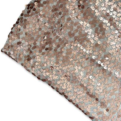 China ZP1013Wholesale Fabric Fashion water soluble stage designer rose pinkColor sequin champagne sequin embroidery sequin velvet fabric lentejuelas for sale