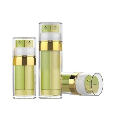 China 30ml 50ml Double Tube Sun Cream Cosmetic Cream Bottle New Product Face Cream Bottle Elegant Lotion Bottle for sale