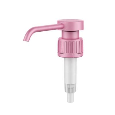 China 28mm Long Spout Hospital Use Screw Lotion Pump 24/410 Plastic Cosmetic Non Lock Screw Down Lotion Pump for sale