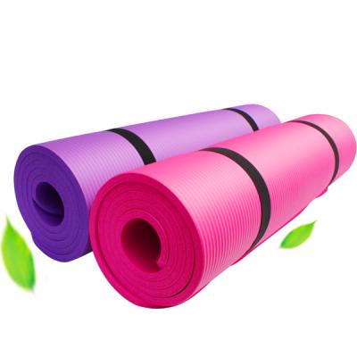 China Eco-friendly Pilate OEM Home Exercise Equipment Thicken High Density Anti-Tear NBR Yoga Mat for sale