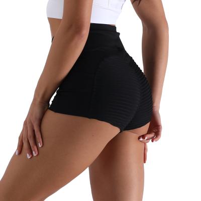 China Black High Waist Biker Yoga Shorts Women Yoga Shorts Workout Wear Pants Breathable Gym Active Routine Wear for sale