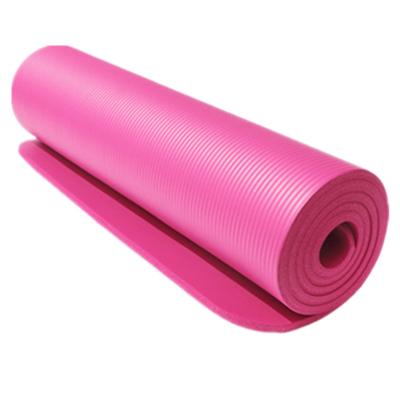 China Pilate Factory Cheap Price Custom Logo 10mm Thick Non Slip Exercise Fitness NBR Yoga Mat for sale