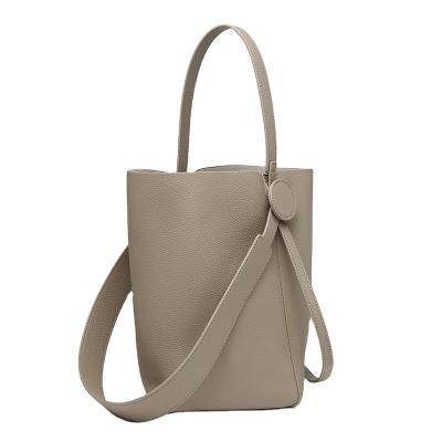 China Other Fashion New Design Luxury Ladies Color Match Cross - Body Bag Genuine Leather Bucket Bag For Women for sale