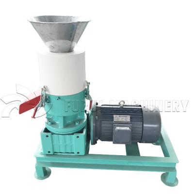 China Mini Wood Pellet Making Machine / Flat Die Wood Chip Pellet Machine 12mm Pellet size for sale