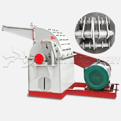 China Big Capacity Pallet Crushing Equipment Industrial Wood Shredder Hammer Shape for sale