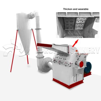 China La trituradora de acero del pedazo de madera/la amoladora chipper de madera modificó entradas del color para requisitos particulares dos en venta