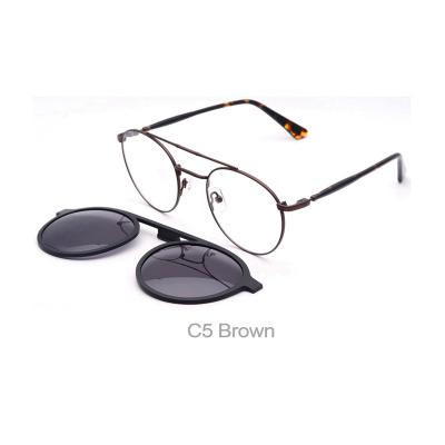 China For Glasses Two-in-One Sunglasses Monocle Frames Box OEM TR90 Doubke Optical Bridge Glasses Clip On Optical Eyewear for sale