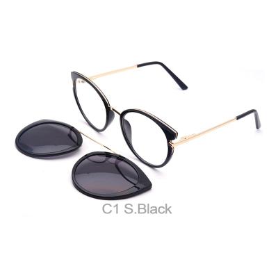 China For Glasses Two-in-One Sunglasses Monocle Frames Box OEM TR90 Doubke Optical Bridge Glasses Clip On Optical Eyewear for sale