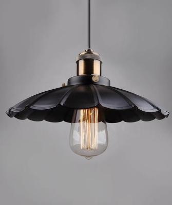 China Vintage Industrial Modern Black Iron Umbrella Vintage Black Iron Loft Modern Pendant Lights Retro For Bar Cafe Shop Porch Living Room for sale