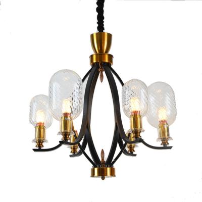 China New Product 3Lighting Crystal Glass Lighting Chandelier Vintage Modern Ceiling Fixture Industrial Pendant Lights Model F0079 for sale