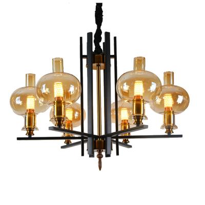 China New Product 3Lighting Crystal Glass Lighting Chandelier Vintage Modern Ceiling Fixture Industrial Pendant Lights Model F0083 for sale