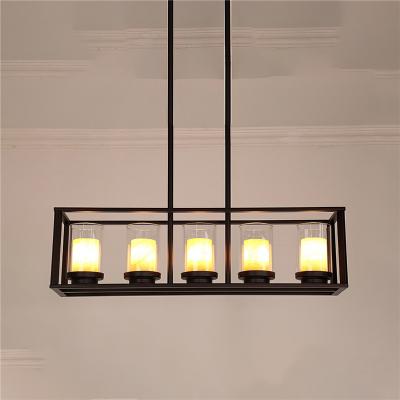 China Mid Century Industrial Cast Iron Chandeliers Ceiling Light Fixture For Bedroom for sale