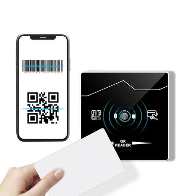 China 125K RFID Wiegand26 QR01 RFID Interface Wiegand26 Ultrathin Metal Panel QR Code Glass Card Reader for sale