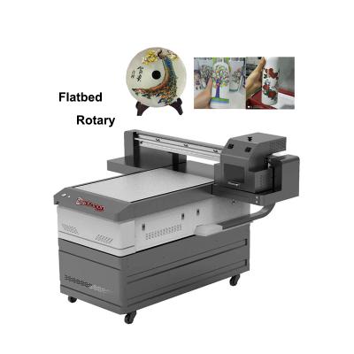 China Retail Rotary Flatbed Signkanon Ricoh G5i 6090 UV Flatbed Printer Price for sale