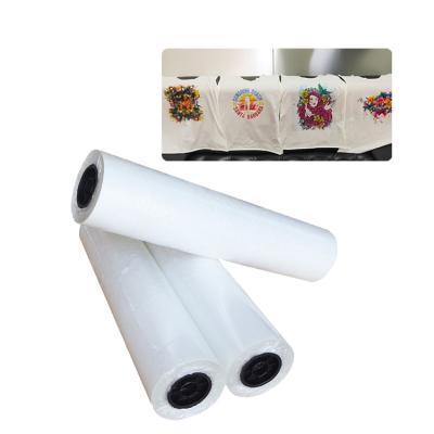 China Textiles Transfer DTF Ink Transfer Film Roll 30CM*100M DTF 60CM*100M Pet Dtf Film 75U Thickness Release Pet Hot Film Roll for sale