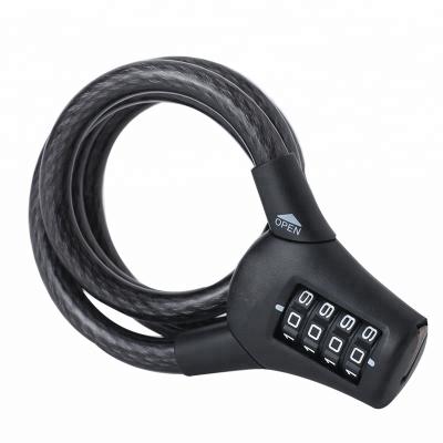 China Zinc Alloy + PC Bike Bicycle Digital Code Combination Cable Lock for sale