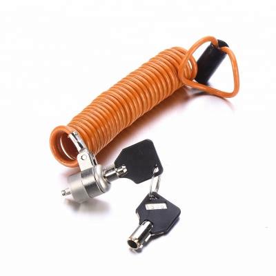 China Zinc Alloy + Steel Spring Cable Laptop Lock With Master Key for sale