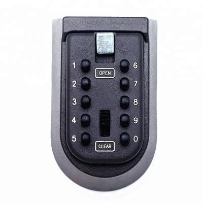 China Wall Mounted Aluminum Alloy 10 Digit Push Button Key Storage Lock Box for sale