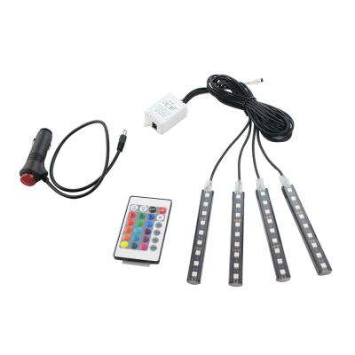 China Game Setup COLOR KIT LED Strip Light Atmosphere Lights RGB Wireless Music Control 7 Color 4in Remote Control 1 9 Car Interior Strip Light for sale