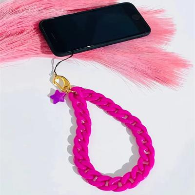 China Resin Rose Red Resin Phone Lanyard fashion charm jewelry best-selling factory new style direct sales 2022 for sale