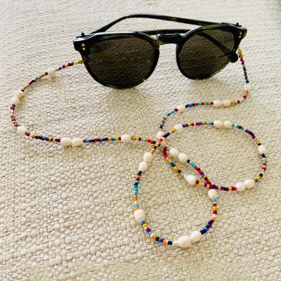 China Women Natural Freshwater Pearl Sunglasses Chains Colorful Bohemian Pearls Glasses Tie For Man Sunglasses Holder Fashion Jewelry N184 for sale