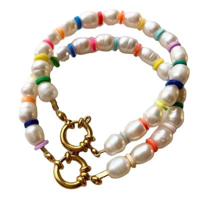 China Lead Free Nickel Free Handmade Natural Freshwater Pearl Bracelet Ladies Fashion All-match Exquisite Bracelet Colored Embellished Silicone Pieces for sale