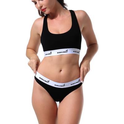 China Wholesale custom logo QUICK DRY colors strappy women sports bra stretch and breathable black ladies sports bra set for sale