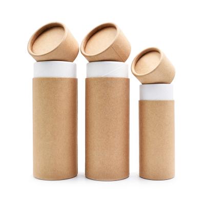 China Recyclable Customize Cylinder Customized Printing Recyclable Kraft Paper Tube Packaging for sale