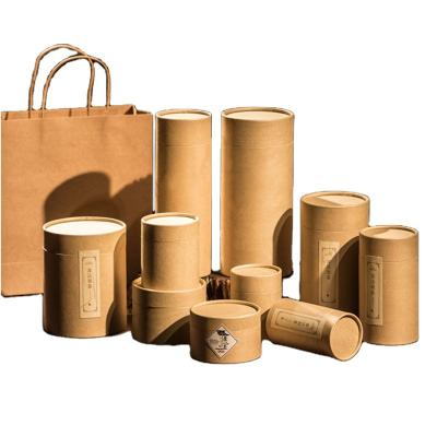 China Mini Round Containers Box Craft Core Tube 100% Recyclable Recycled Cardboard Paper Custom Printing Packaging Tube for sale