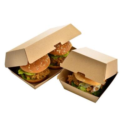 China Recycled Materials Amazon Hot Sale Custom Printed Paper Burger Hamburger Box for sale