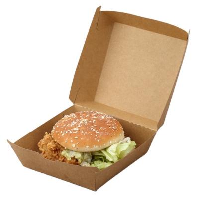 China Disposable Custom Paperboard Hamburger Box Meal Ship Tray Box To Box Hamburger Disposable Packaging for sale