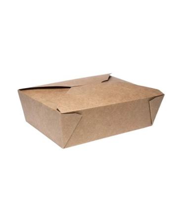 China Disposable Customize Custom Biodegradable Kraft Paper Food Box Paper Box Food Packaging for sale