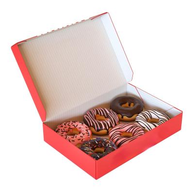 China Recyclable Factory Custom Folding Donut Packaging Boxes Dessert Donut Takeway Food Paper Box for sale