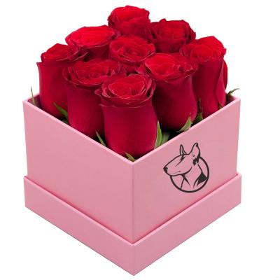 China Recycled Materials Customize Luxury Packaging Hat Rose Flower Box Gift Boxes Cardboard Boxes For Flowers Cardboard Embossing 2-5 Days Accept for sale