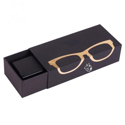 China Recyclable Custom High End Luxury Matt Black Eyewear Sunglass Box Packaging For Shipping for sale