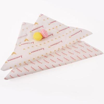 China Food grade printing burger wrapping tissue paper grease resistant food safe greaseproof paper for sale