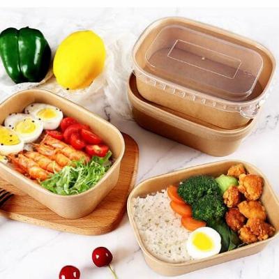 China Eco Friendly Rectangular Paper To Go Container for Hot and Cold Food for sale