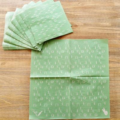 China Decorative Napkin Tissue Paper Restaurant Boba Tea Shop Full Color Logo Printing for sale